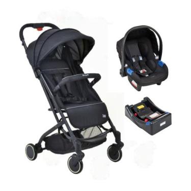 Imagem de Trio Carrinho Zap Black Com Bebê Conforto E Base Touring X
