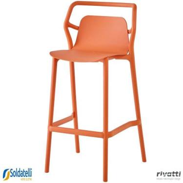 Imagem de Banqueta Outdoor Enjoy UV Empilhável Várias Cores - Rivatti, Pêssego