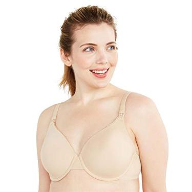 Imagem de Motherhood Maternity Sutiã feminino confortável levemente forrado com aro e cobertura total para maternidade e amamentação, Nude., (38) 38DDD
