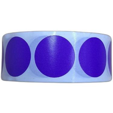 Imagem de Etiqueta Adesiva Bolinha Colorida Roxo 25Mm 2,5 Cm Rolo 1000 - Dc Auto