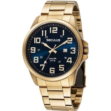 Imagem de RELÓGIO ANALÓGICO CALENDÁRIO LONG LIFE SECULUS-Masculino