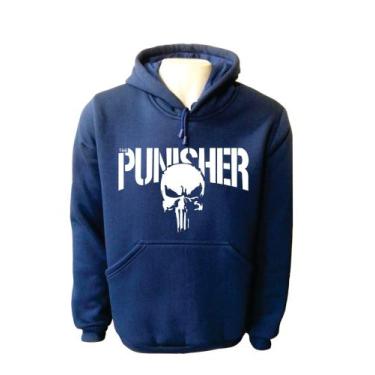 Imagem de Blusa De Moletom Masculina Plus size Justiceiro Punisher XG até XG8, A