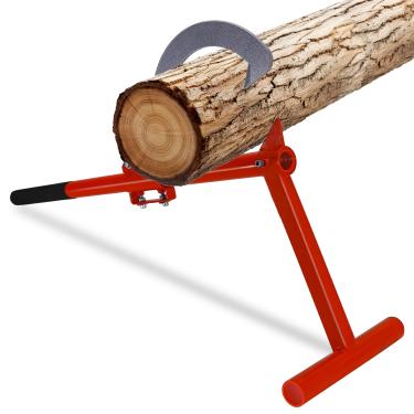 Imagem de FEBTECH Levantador de madeira de 71 cm – Ferramenta de registro de gancho resistente com gancho ajustável e aderência de borracha – Macaco de tora, suporte de toras para corte de motosserra, rolo de