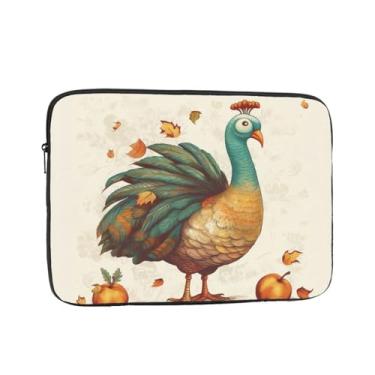 Imagem de Capa para laptop de Ação de Graças Turquia Bolsa de transporte para computador 13 polegadas Capa protetora para notebook