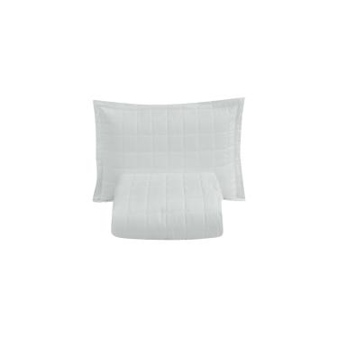 Imagem de Kit Cobre Leito Matelado Dupla Face Soft 2 Peças Solteiro 100% Poliéster - Branco