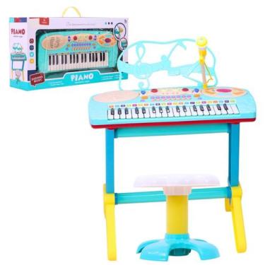 Imagem de Brinquedo Educativo Teclado Musical Com Banco - Castela - CASTELA BRAS
