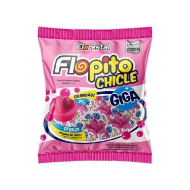 Imagem de Pirulito florestal flopito giga chicle cereja 600g
