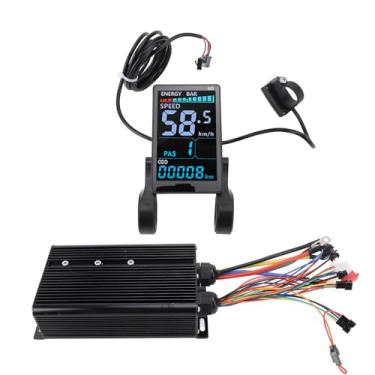 Imagem de 72V Kit Controlador Elétrico, Liga de Alumínio 80A Controlador de Onda Senoidal Color Screen LCD Medidor Kit Controlador de Motor Elétrico para Bicicleta Elétrica DIY Scooter