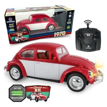 Imagem de Carrinho de Controle Remoto Fusca Clássico Vermelho Polibrinq