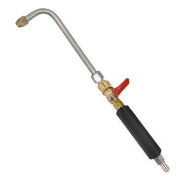 Imagem de ShengQuanHao Extensão para Lavadora de Alta Pressão, Bico de Pulverização em Leque de 25 Graus, Conexão Rápida de 1/4 de Polegada, Conjunto de Substituição, Fácil, Curvatura de 90 Graus, Tamanho real