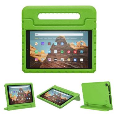 Imagem de Capa Merocab Kids para Fire HD 10 2019/2017/2015 com alça verde