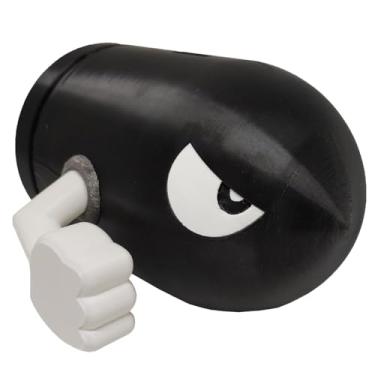 Imagem de Bullet Bill Mario Bala Canhão 3D Geek Porta Objeto Decorativo Cofre 18cm Preto