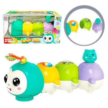 Imagem de Brinquedo Centopeia Musical Infantil Educativo Interativo Com Olhos Qu