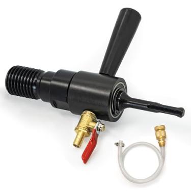 Imagem de DaduoRi Adaptador de broca macho 1 1/10.2 cm-7 para SDS Plus - Capacidade de injeção de água, inclui conector rápido de mangueira de latão sólido e mangueira - compatível com brocas de núcleo de 1 1