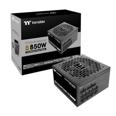 Imagem de Thermaltake Fonte de alimentação padrão Toughpower GT 850W ATX 3.1; 80 Plus Gold Efficiency; Smart Zero Fan; conector PCIe 5.1 nativo de 450W; PS-TPT-0850FNFAGU-3; garantia de 5 anos