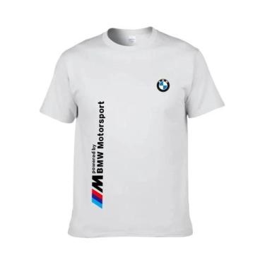 Imagem de Camiseta Unissex De Algodão BMW Verão Clássico Logotipo Estampado Moda