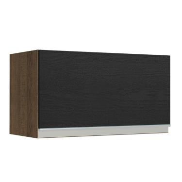 Imagem de Armário Aéreo Madesa Glamy 60 cm 1 Porta - Rustic/Preto