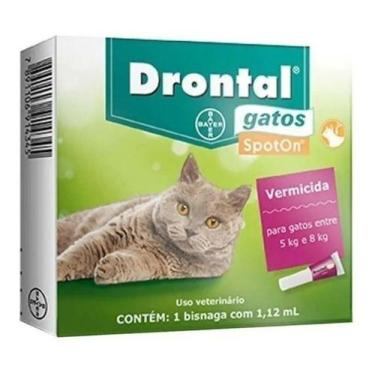 Imagem de Vermifugo Drontal Spoton Gatos 5kg À 8kg - ELANCO