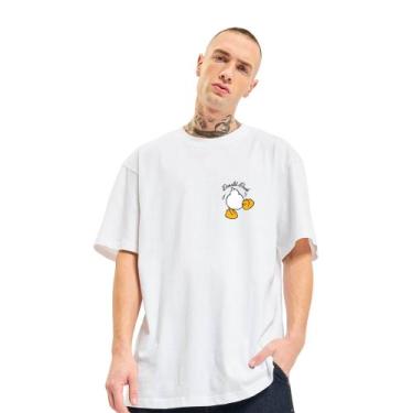 Imagem de Camiseta Unissex Oversized Academia Donald Geek Nerd - FSL.CONF, Branc