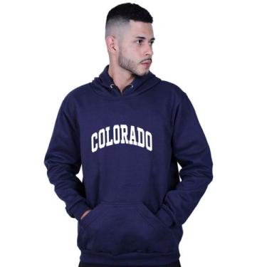 Imagem de Moletom Canguru Unissex Colorado USA - LAFRE, Azul marinho, GG