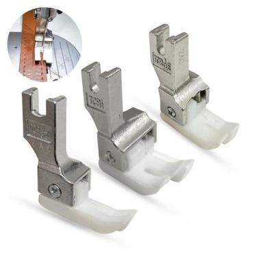 Imagem de 3 calcadores de pesponto teflon tcr para reta industrial lado direito 