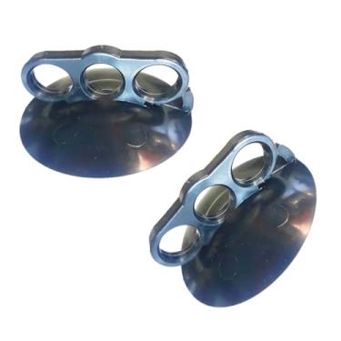 Imagem de Kit com 2 Ventosa Tipo Garra Em Silicone Cristal ou Black de110mm Martelinho De Ouro Alta Sucção Funilaria Tela Azuleijo (Preto)