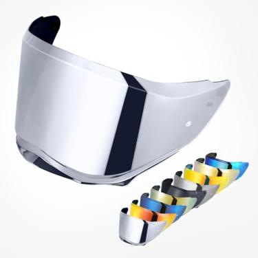 Imagem de VCOROS Protetor facial de capacete para Sedici Duale Mips viseira de capacete Mips Parlare para substituição de capacetes de carbono forjado SEDICI Duale (REVO-prata)