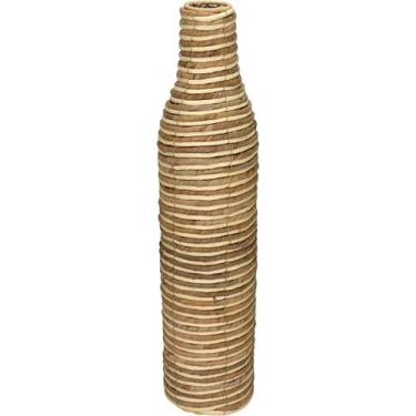 Imagem de VASO DECORATIVO ENFEITE CASA HOME&CO FIBRA NATURAL E METAL 71x17x17cm