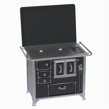 Imagem de Fogão a Lenha GII N 2 Gab Sec Preto com Tampa Cald Saida Direita