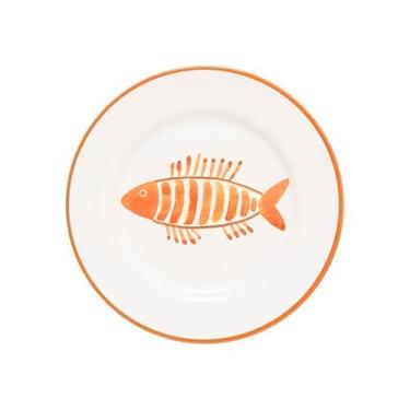 Imagem de Prato Sobremesa Aquarelle Náutico Laranja
