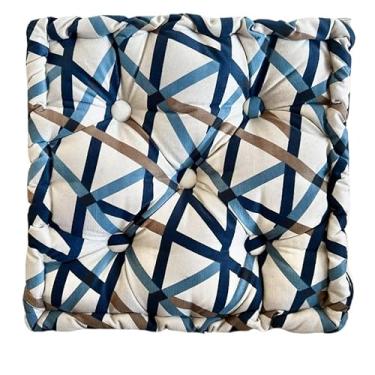 Imagem de ALMOFADA 100x60 X 10 CM FUTON TURCA CHEIA SUEDE ASSENTO DE BANCO OU CADEIRA(ESTAMPA 02)