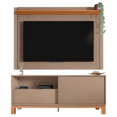 Imagem de Painel Para Tv 55 Pol E Rack Bancada 150cm Lucca Areia/freijó C01 - Mpozenato