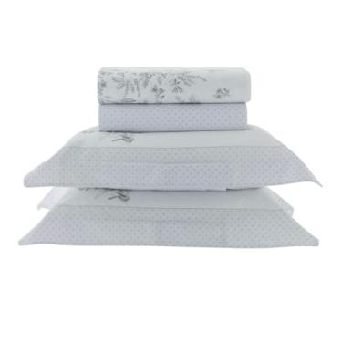 Imagem de Jogo de Cama King 200 Fios Kacyumara Vida Bela 04 Peças Elegancy