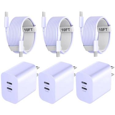 Imagem de Cabo carregador+bloco de carregador USB-C de 20 W para iPhone 15 Pro M