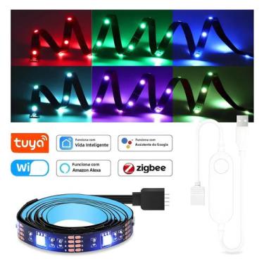 Imagem de Fita De LED RGB Zigbee WiFi USB Luz De Fundo Para TV Inteligente Compa