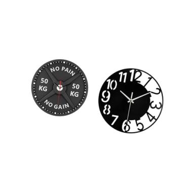 Imagem de Bothyi Relógio de Parede Acrílico Decorativo Silencioso Fácil Simples Redondo Grande Relógio de Parede para Academia em Casa Musculação Treino Levanta