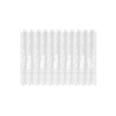 Imagem de Cortina de Renda para Pia de Cozinha, 130 x 70 cm, Branca, Estampa Clássica