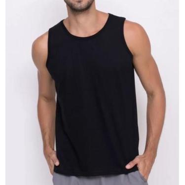 Imagem de Camiseta regata masculina malha 100% algodão preta - Frogs 