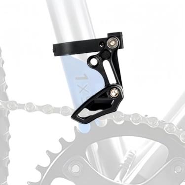 Imagem de SUKOUSRAM Guia de corrente de bicicleta, tensor de corrente de bicicleta, guia antiqueda, apanhador de queda de corrente de retenção para bicicleta de montanha BTT