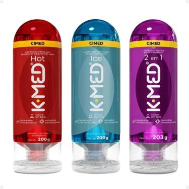 Imagem de Kit Cimed Lubrificantes Íntimo Trio: Hot, Ice e 2 em 1 200g