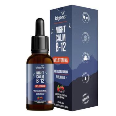 Imagem de Melatonina Night Calm B12 Bigens Frutas Vermelhas 30ml, Frutas Vermelh