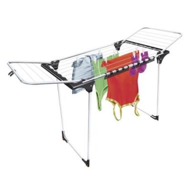 Imagem de Varal de Chão Grande com Abas Malta Aço Branco 16kg Secalux