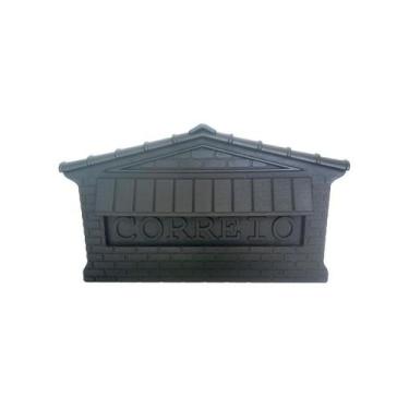Imagem de Caixa correio muro colonial preta - NIVELAR