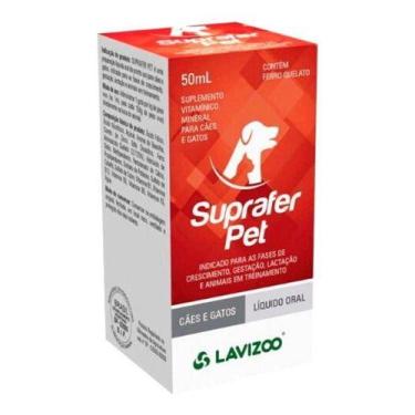 Imagem de Suprafer Pet 50ml Suplemento De Ferro Para Cães/gatos - Lavizoo