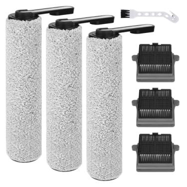 Imagem de YYDSLEE Conjunto de acessórios para aspirador de pó Tineco iFLOOR 5 Breeze peças de reposição para aspirador de pó úmido e seco, 7 peças, acessórios, 3 escovas de rolo + 3 filtros HEPA + 1 escova de