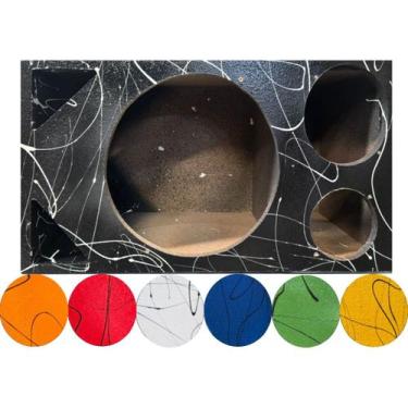 Imagem de Caixa trio duto triangulo 12 pol mdf colorida vazia - Link Parts, BRAN