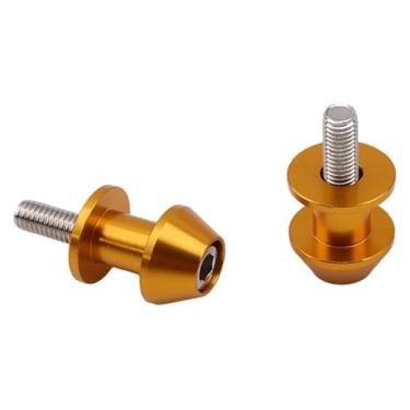 Imagem de Suporte de motocicleta de alumínio de 8 mm, bobinas de braço oscilante, parafuso deslizante, acessório de motocicleta (dourado)