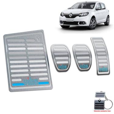 Imagem de Descanso + Pedaleira Renault Sandero Vibe 2018 2019 Prata