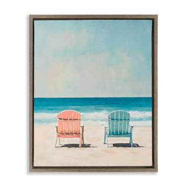 Imagem de Stupell Industries His And Hers Relaxation Brown Framed Floater Canvas Wall Art, design by LSR Design Studio, 21 x 17