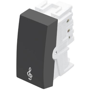 Imagem de Módulo Pulsador Campainha Habitat Black 16 Amperes 250 Volts - 4030 - Fame